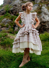 Load image into Gallery viewer, Toddler Reign Petticoat Dress in Lavender Plaid