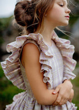 Load image into Gallery viewer, Toddler Reign Petticoat Dress in Lavender Plaid