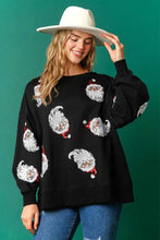 Load image into Gallery viewer, Black santa claus sweatshirt for adult