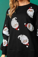 Load image into Gallery viewer, Black santa claus sweatshirt for adult
