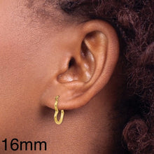 Load image into Gallery viewer, 14K Heart Shaped Hollow Hoop Earrings
