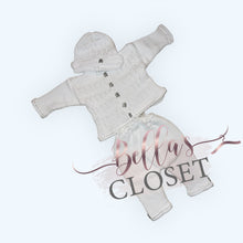 Load image into Gallery viewer, White Teddy Bear 3pc Layette Set