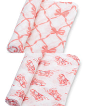 Load image into Gallery viewer, Beautiful Bows & On Point Baby Swaddle Blankets