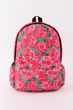 Load image into Gallery viewer, Rose print backpack bag