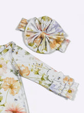 Load image into Gallery viewer, Watercolor Garden Baby Gown 3pc Set