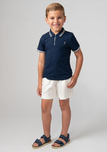 Load image into Gallery viewer, Navy Polo Shirt Short Set
