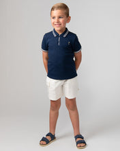 Load image into Gallery viewer, Navy Polo Shirt Short Set
