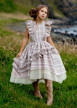 Load image into Gallery viewer, Toddler Reign Petticoat Dress in Lavender Plaid
