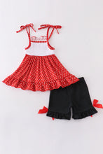 Load image into Gallery viewer, Red character embroidery girl set
