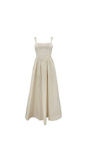 Load image into Gallery viewer, Backless square neck swing strappy dress in white
