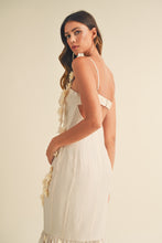 Load image into Gallery viewer, BUSTIER FLORAL DETAIL MIDI DRESS
