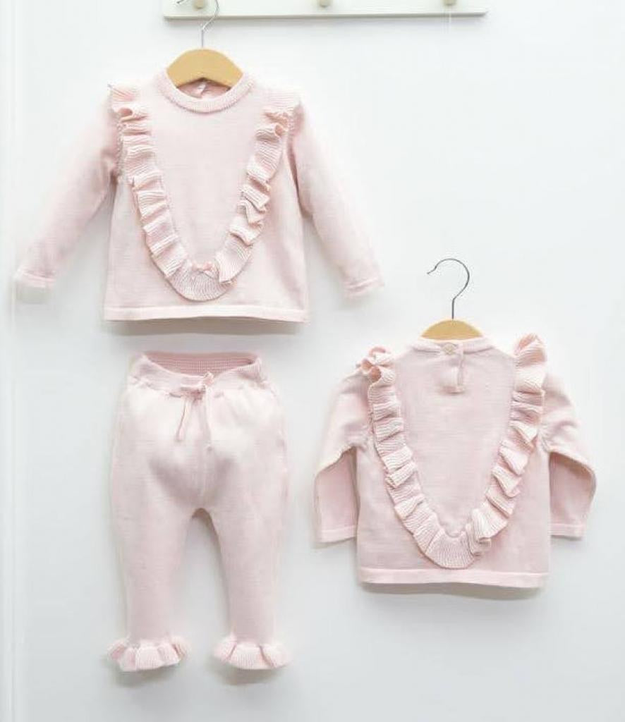 Pink Frilled Knitwear