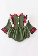 Load image into Gallery viewer, Green Ruffle Girls Romper
