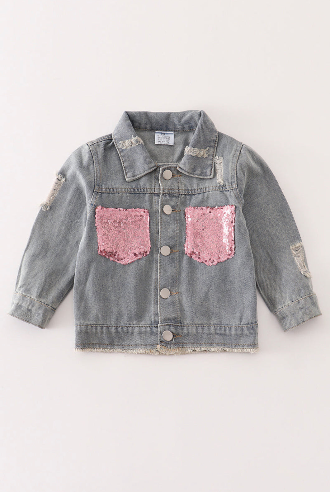 Denim Sequin Pocket Jacket