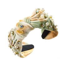 Load image into Gallery viewer, Rhinestone And Pearl Studded Tie Dye Headband
