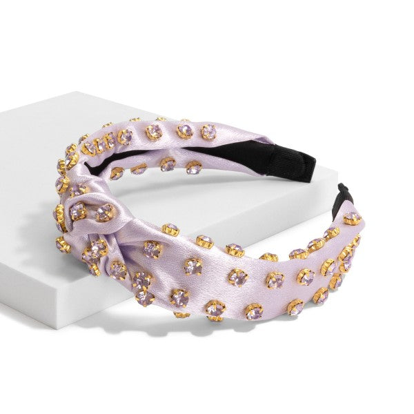 Satin Rhinestone Headband