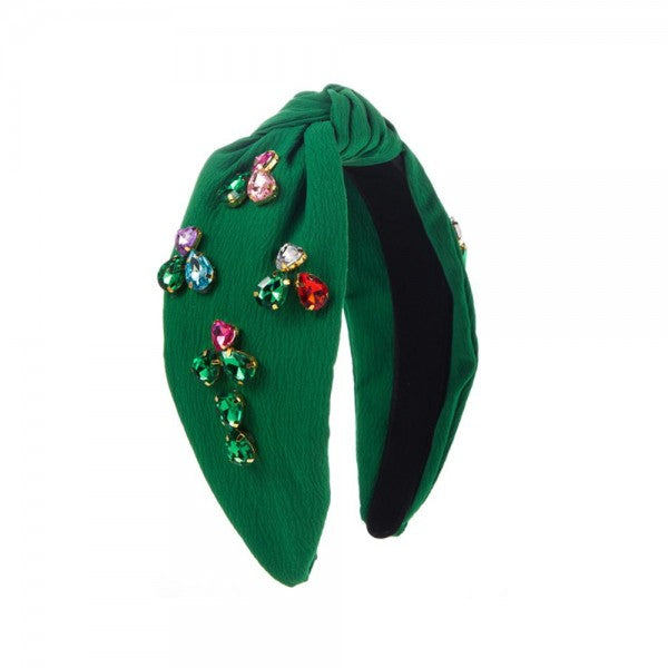 Green Top Knot Headband