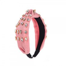 Load image into Gallery viewer, Rhinestone Top Knot Headband
