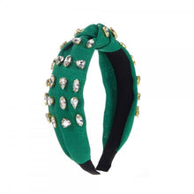 Load image into Gallery viewer, Rhinestone Top Knot Headband
