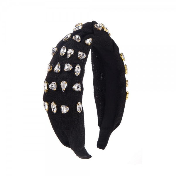 Rhinestone Top Knot Headband
