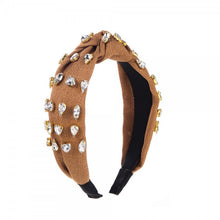 Load image into Gallery viewer, Rhinestone Top Knot Headband

