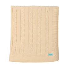 Load image into Gallery viewer, Baby Blanket with Cotton Knitted Braids

