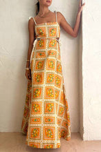 Load image into Gallery viewer, Resort Drawstring Lace-Up Casual Dress

