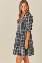 Load image into Gallery viewer, V NECK RUFFLE DRESS
