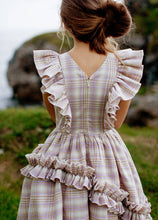 Load image into Gallery viewer, Toddler Reign Petticoat Dress in Lavender Plaid
