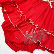 Load image into Gallery viewer, Baby Girl Red Puff Dress

