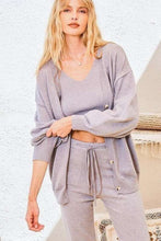 Load image into Gallery viewer, Crop Vest Jogger Pants Button Down Cardigans Set
