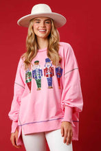 Load image into Gallery viewer, Pink sequins nutcracker sweatshirt for adult
