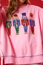 Load image into Gallery viewer, Pink sequins nutcracker sweatshirt for adult
