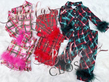 Load image into Gallery viewer, Mommy &amp; Me fur trimmed pajamas

