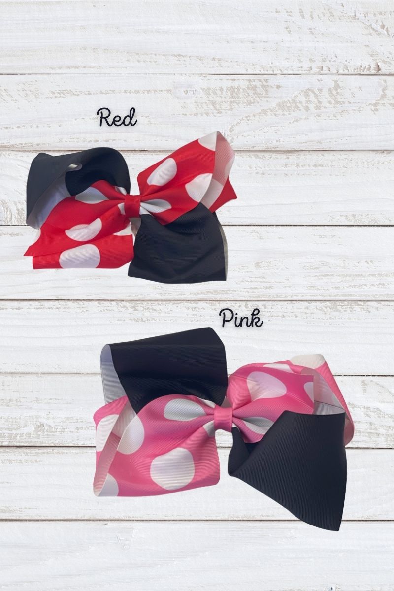 Mouse hair bow 8 inches width