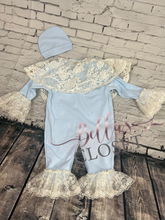 Load image into Gallery viewer, MyDaria Blue romper

