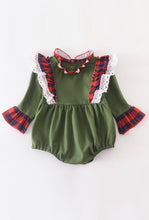Load image into Gallery viewer, Green Ruffle Girls Romper
