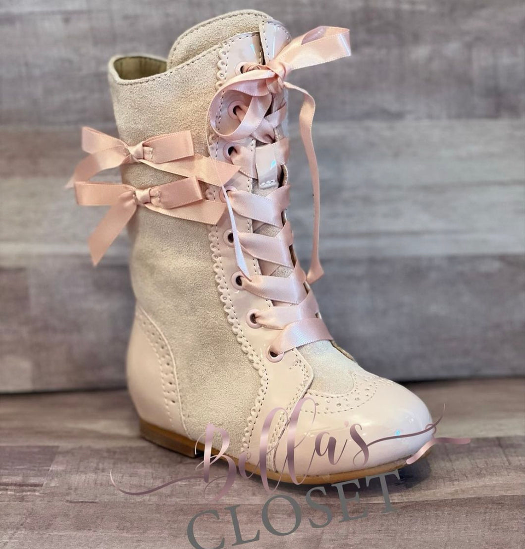 Pink Bow boots
