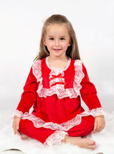 Load image into Gallery viewer, Beau Kid Girls Red Winter Pajamas
