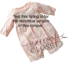 Load image into Gallery viewer, Mint/Blue romper
