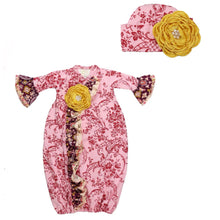 Load image into Gallery viewer, Cranberry Garden Newborn Gown Take Me Home Gown Set
