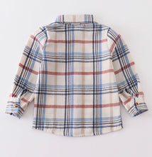 Load image into Gallery viewer, Boys Blue Plaid Button Down Shirt
