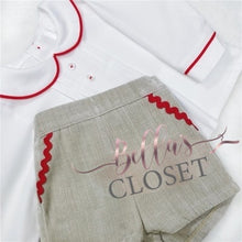 Load image into Gallery viewer, Baby Boy Grey &amp; Red Jam Pants &amp; Shirt Set
