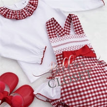 Load image into Gallery viewer, Baby Girl Red Romper with Shirt
