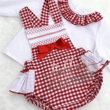 Load image into Gallery viewer, Baby Girl Red Romper with Shirt
