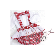 Load image into Gallery viewer, Baby Girl Red Romper with Shirt
