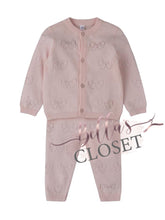 Load image into Gallery viewer, Bow Knitted Button Up 2pc Piece Set
