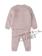 Load image into Gallery viewer, Bow Knitted Button Up 2pc Piece Set
