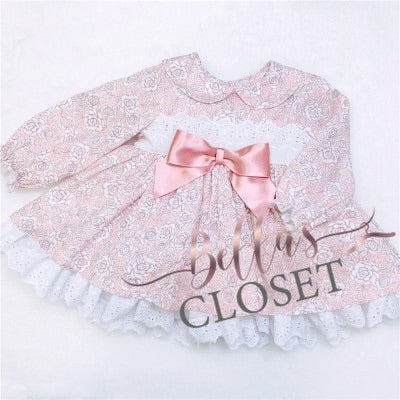 Baby Girl Rose Floral Puff Dress