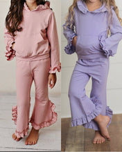 Load image into Gallery viewer, Hooded Ruffle Pants Set
